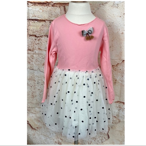 FIRM•BOUTIQUE NWT Pink Polka Dot Tulle Ballerina Dress LAST 1! - Picture 2 of 10